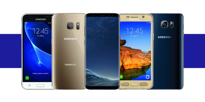 Recent samsung smartphones