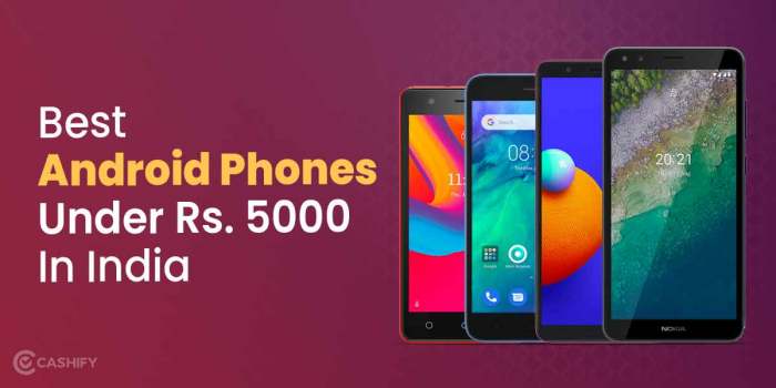 Smartphones below 5000