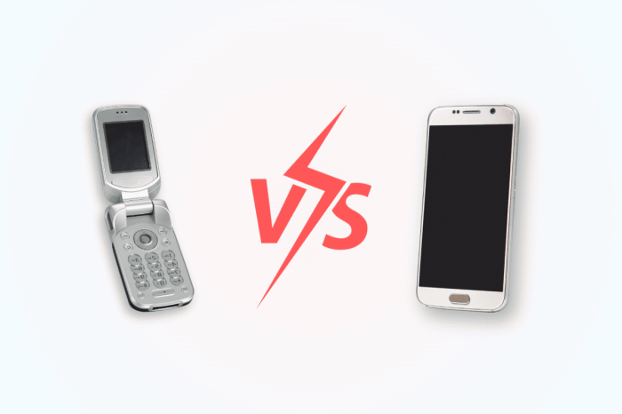 Smartphones vs flip phones