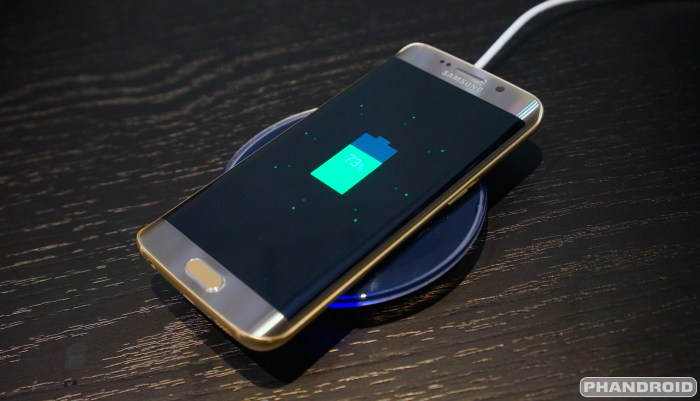 Samsung smartphone wireless charging