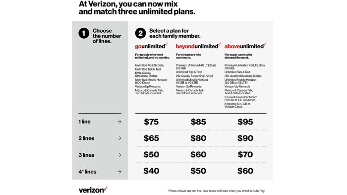 Verizon plans for 2 smartphones