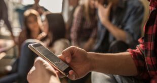 Teenager on smartphone