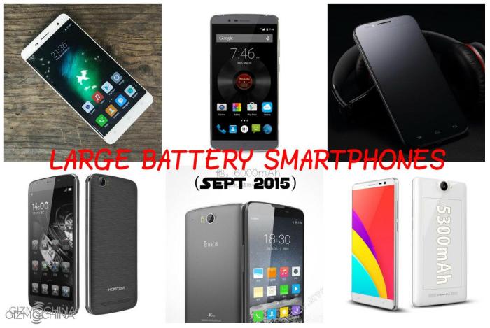 Smartphones with big batteries