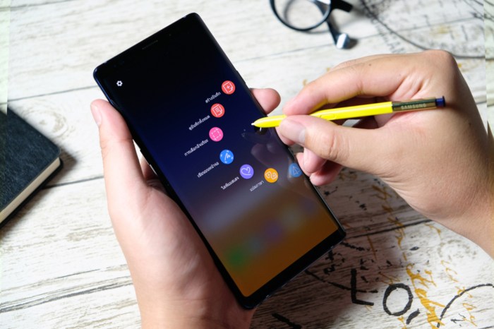 Smartphone with a stylus