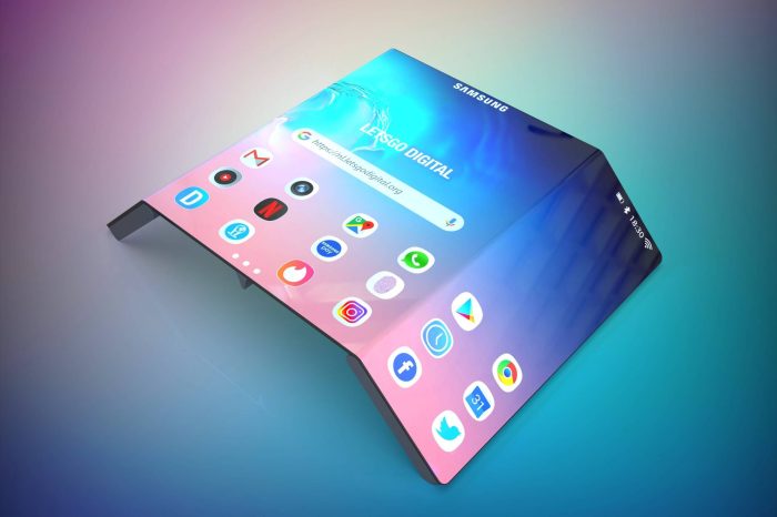 Folding smartphone screen